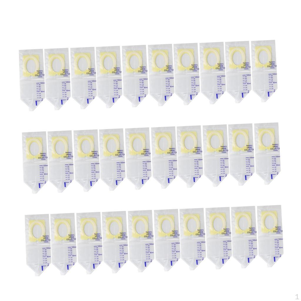 30 Pieces Pediatric Urine Bags Child Clear Catchers for Camping Travel