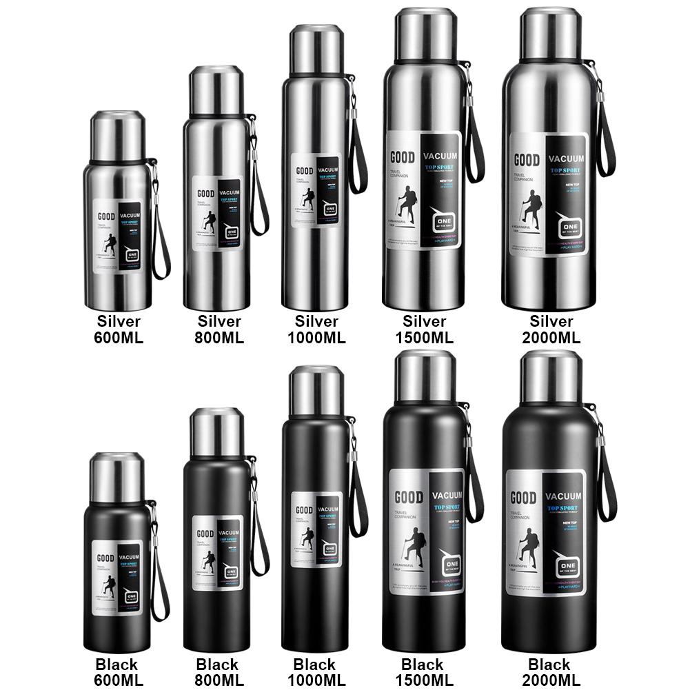 Thermal Water Bottle Large Capacity Portable Insulation Tumbler Stainless Steel Vacuum Double Insulation Cup for Hot Cold Drinks