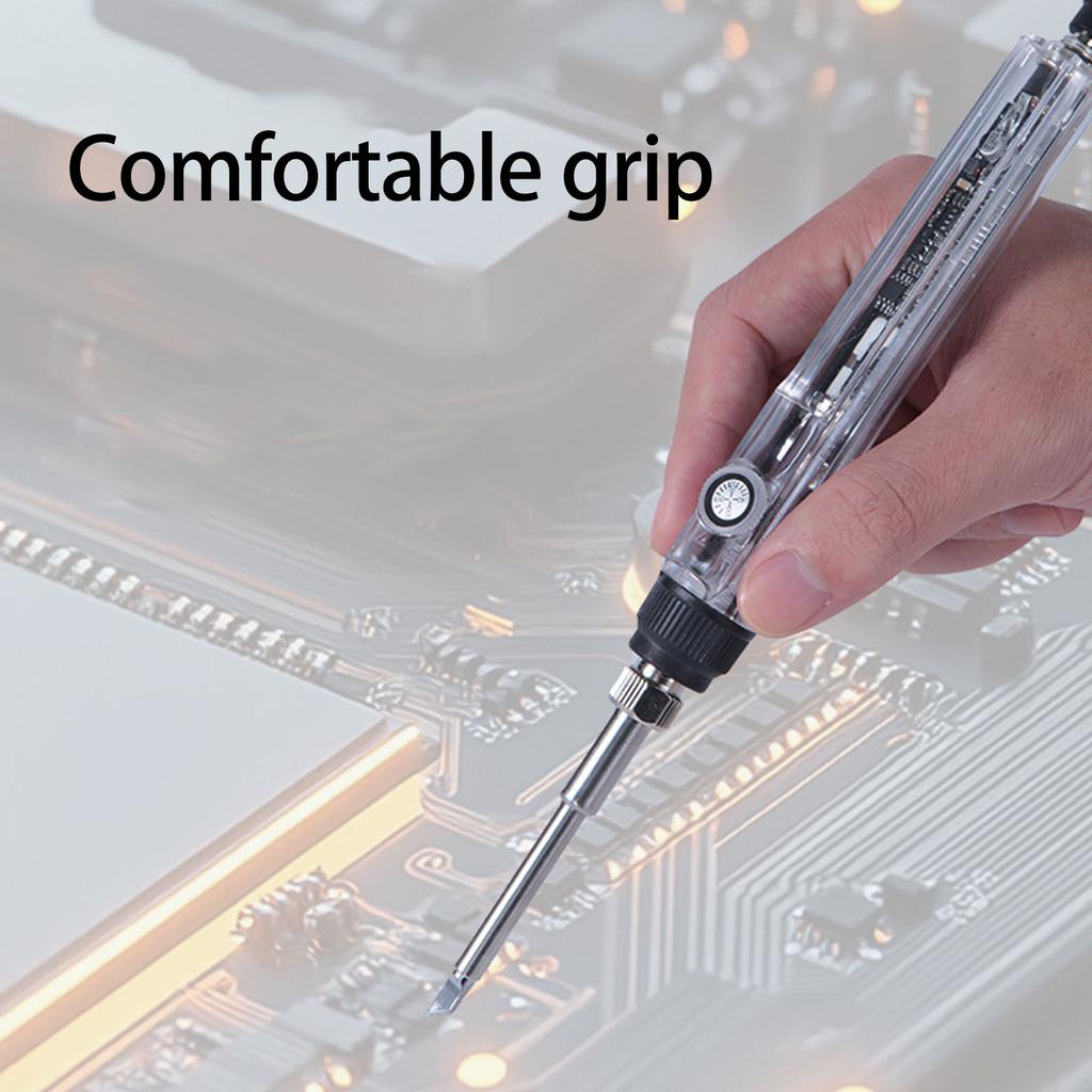 Ergonomic T12 Soldering Handle Interchangeable Tip for Comfortable Prolonged Use 180°C-450°C Adjustable Temperature