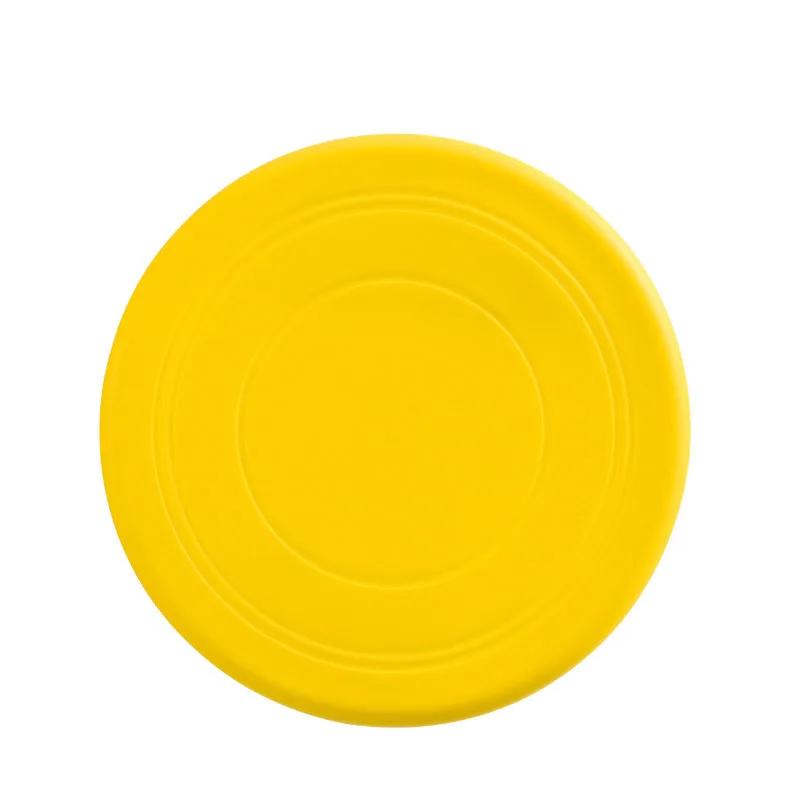 

Силиконовая летающая тарелка, забавная игрушка для собак и кошек, игра для собак, летающие диски, устойчивые к жеванию, обучение щенков, интерактивные товары для домашних животных L жёлтый