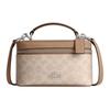 Artificial Leather, Cow Split Leather Handbag Small Women's Sand Yellow CEO23-SVPWH