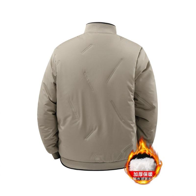 - Plus size new down cotton-padded men's baseball collar cotton-padded clothes 8 stand-up collar business casual cotton-padded clothes 21