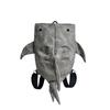 Sac à dos forme Requin-baleine drôle Y2K Sac à dos durable grande capacité Femmes Hommes Mignon Dessin animé d'extérieur Sac de voyage Sac d'école pour étudiant