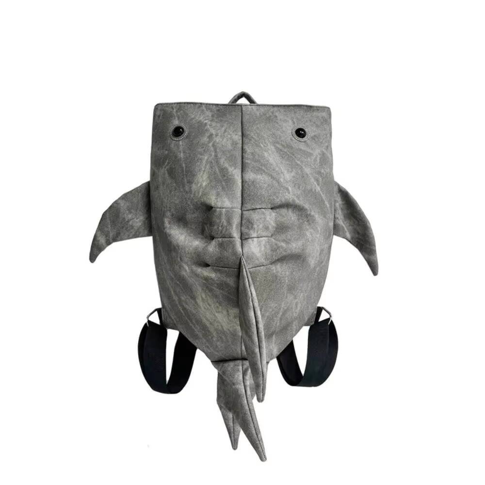 

Y2K Funny Whale Shark Shape Backpack Durable Large Capacity Knapsack Women Men Cute Outdoor Cartoon Travel Bag Student Schoolbag 41x31x11cm