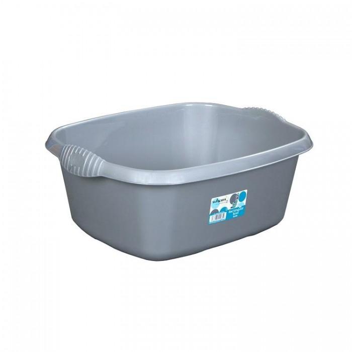 Casa Rectangular Washing Up Bowl Silver 39cm