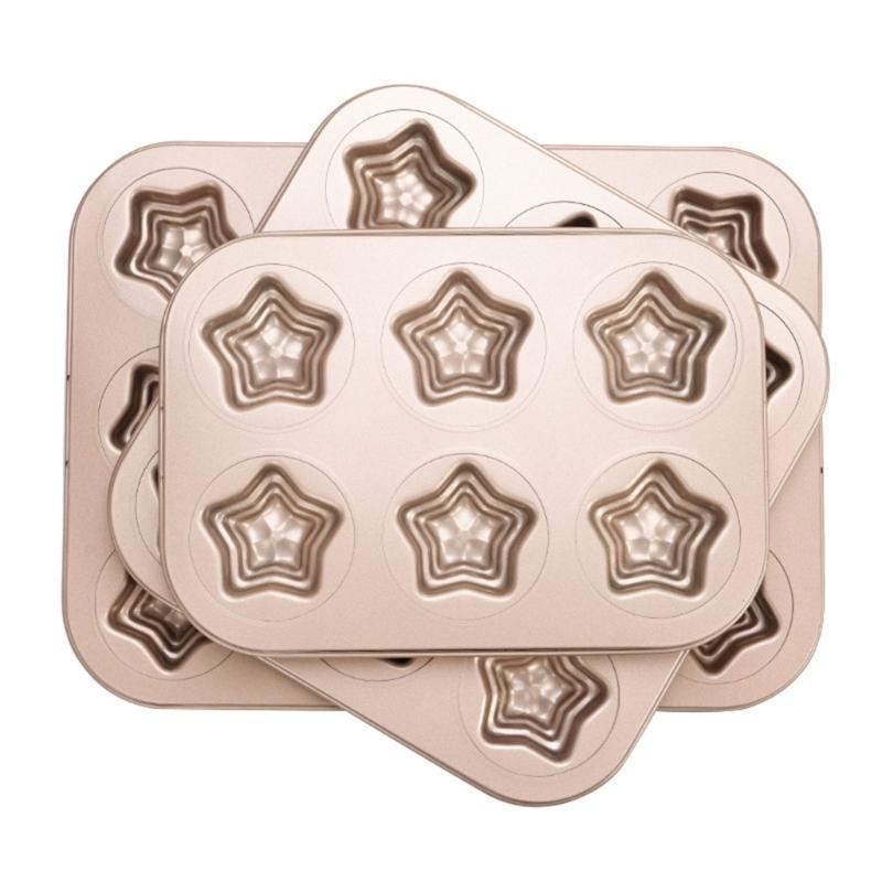 Kuchenform Leicht zu reinigen Dessert Backformen Sternförmiges Kohlenstahlmaterial Kuchenformen Geschenk für Backbegeisterte