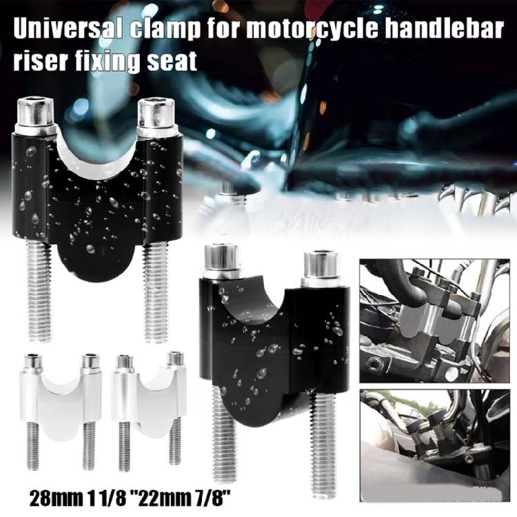 Easy Installation Handlebar Risers for Motorcycle Machined Aluminum 22mm/28mm Universal Comfort Safety Upgrade
