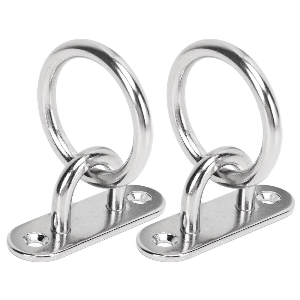 2pcs Stainless Steel Pad Eye Plate High Strength Highly Polished Heavy Duty Pad Eye Plate with