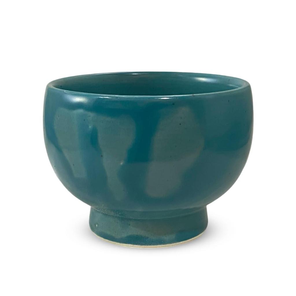 J-kitchens Hasami-yaki Matcha Bowl, Kiln-changed Pier Blue, Suitable for Outdoor Tea Ceremony (Approx. 350cc) Japanese Powdered Green Tea Matcha