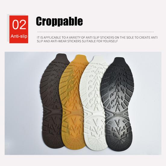 Full Sole Replacement Rubber Shoe Sole Replacement Shoe Bottom Non-Slip Elastic Sole for Sneakers Boots Repair