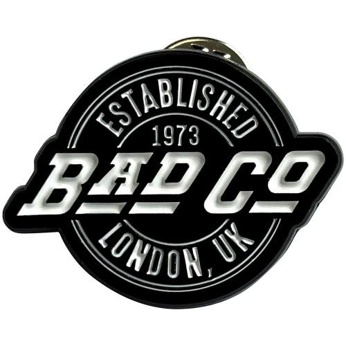 Bad Company Est 1973 Pin Circle Logo Badge