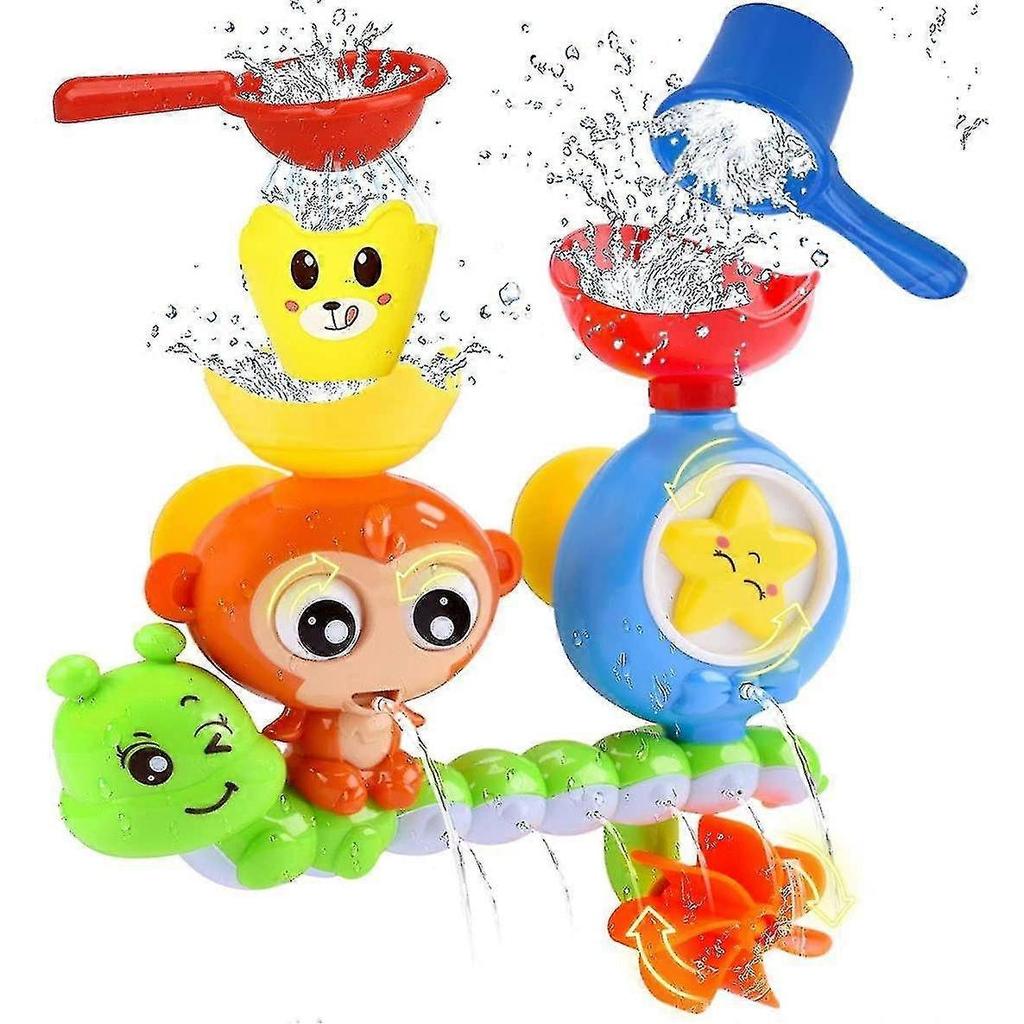 Bath Toys For Toddlers Kids Babies 1 2 3 Year Old Boys Girls Bathtub Toy With 2 Toy Cups Strong Suction Cups Ideas Color Box