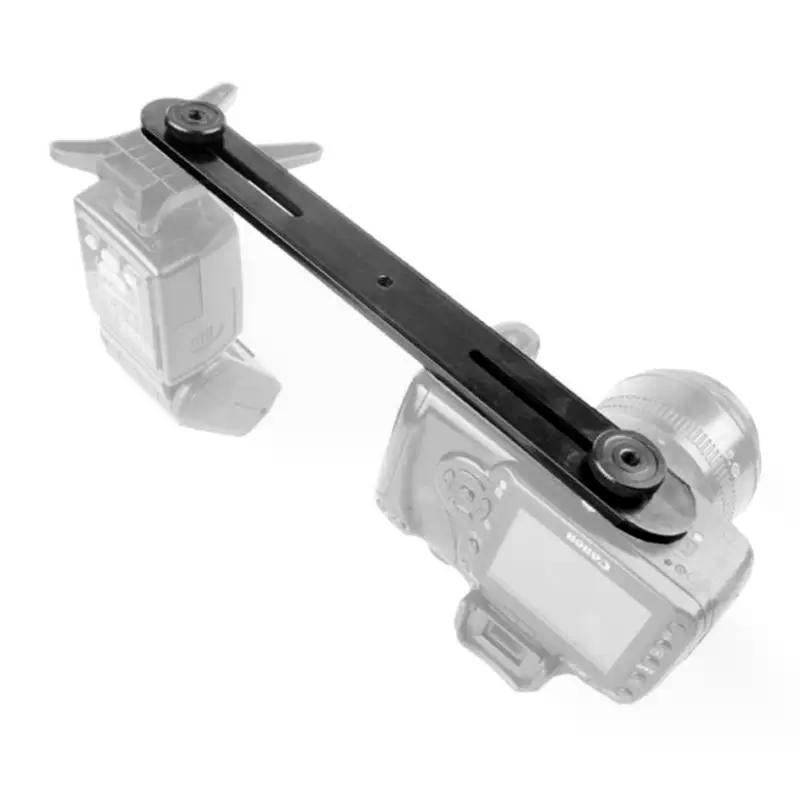 1Pcs Flash Bracket Mount Tripod With 2 Hot Shoe Adapter Screws For Digital SLR Camera Universal Double End Light Stand Holder
