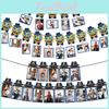 Day Father Theme Hat Pattern Creativity Paper Photo Banner Party Decoration Prop