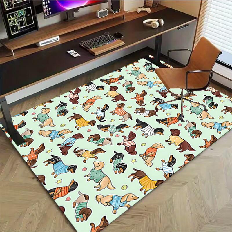 1PC Dogs Pattern Extra Large Non Slip Floor carpet, Office, family, bedroom Large Area Rug Indoor Rugs, Vibrant Colors