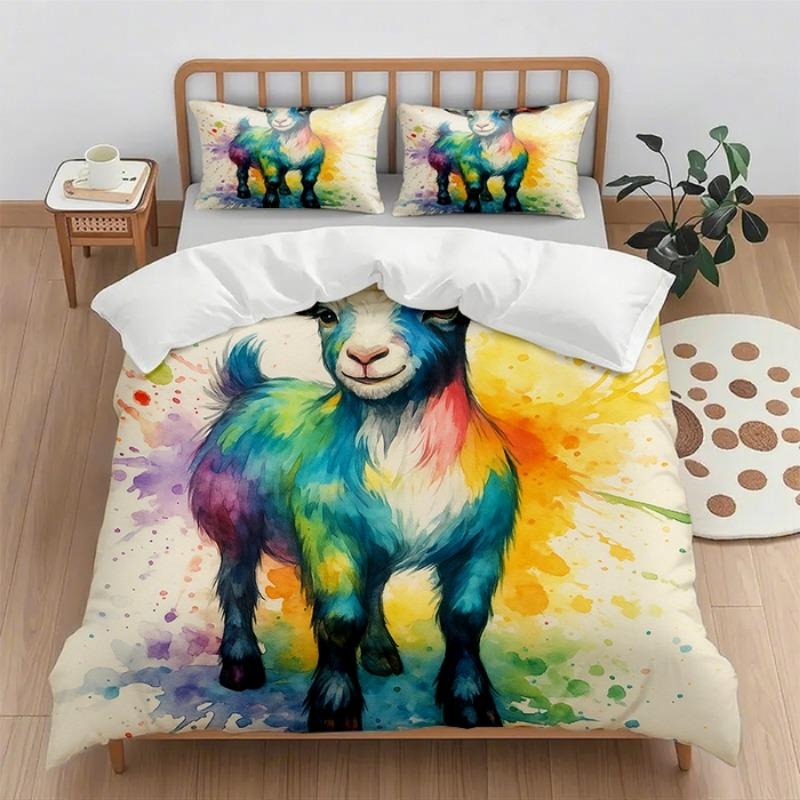 Digital Printing Quilt Cover Set 2Pcs/3Pcs Holiday Gift Household Quilt Cover Without Sheet (Quilt Cover + Pillowcase)