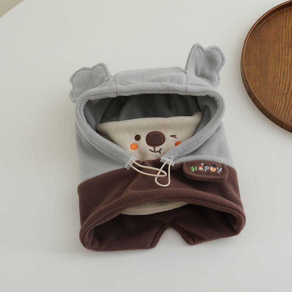 3 In 1 Cute Winter Hats Mask&Scarf One-piece Hats Face Cover Cartoon Animal Beanie Hats  Outdoor