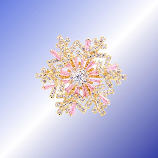 Snowflake Brooch Full Diamond Multifunctional Jewelry for Suits Coats Bags Exquisite Sparkling Design Durable Alloy Material Secure Pin Lapel Pin Gift