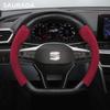 Car Carbon Fiber Suede Car Steering Wheel Cover For Seat Cupra FR IBIZA Leon Ateca Tarraco Arona EXEO Toldeo Mii Arosa Alhambra