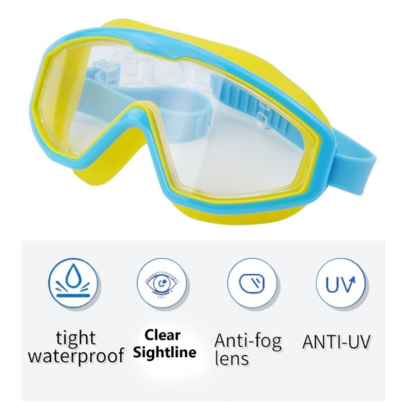 Kids Swimming Goggles, Kids Swim Goggles for Boys Girls Junior Children Age 3-16, Quick Release Strap Anti-Leak Goggles