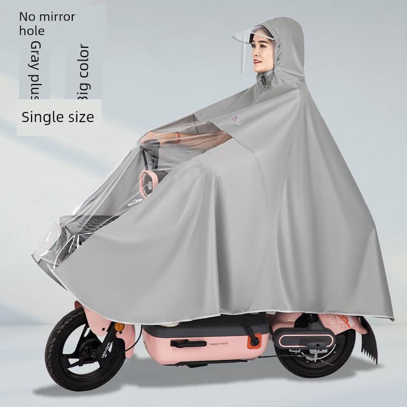 Raincoat for Electric Bikes and Motorcycles, Single or Double Person, Men's and Women's Models, Enlarged Size, Long Full-Body Rain Poncho for