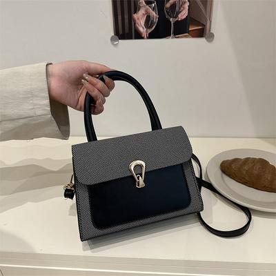 Diseño de nicho, colores elegantes y contrastantes, nuevo bolso pequeño cuadrado de verano 2025 con cierre, bandolera, hombro, de mano