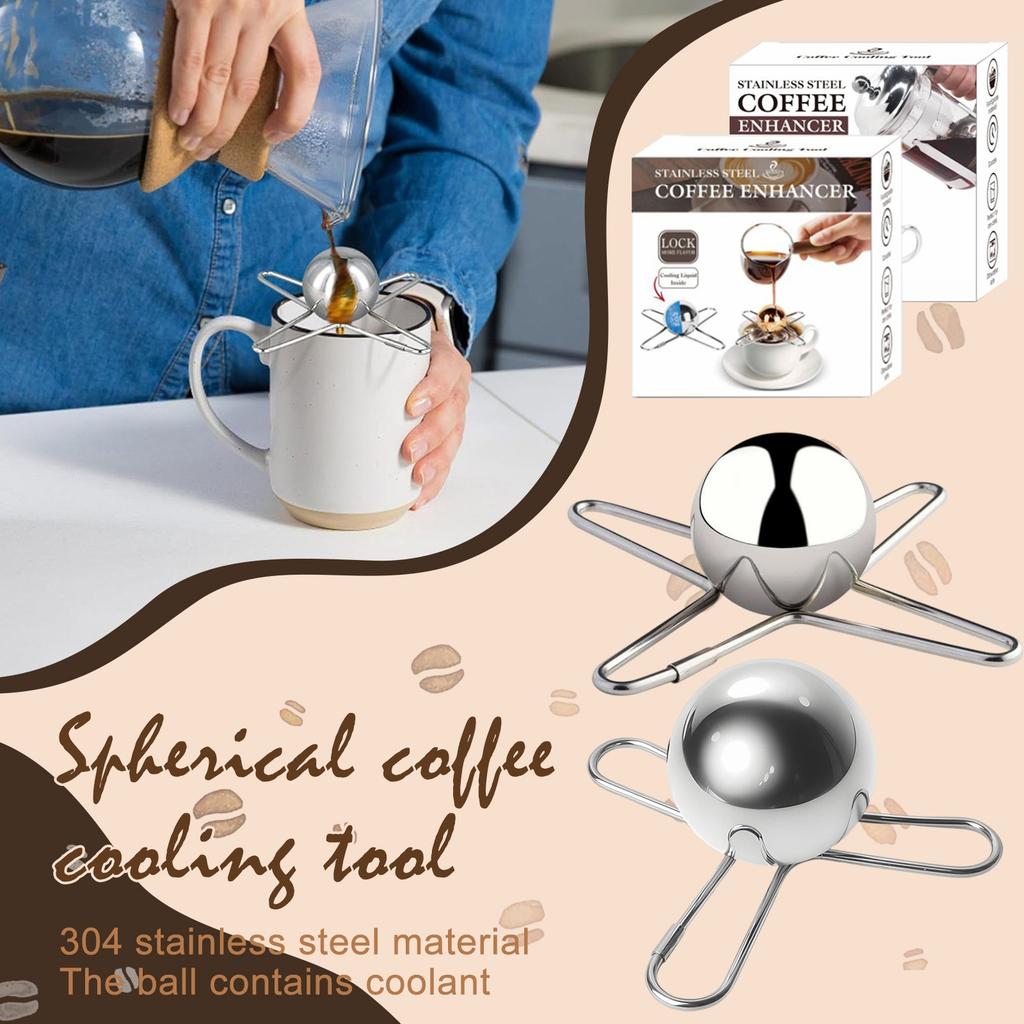 Stainless Steel Coffee Ball Enhances Reduces Acidity For Home Use