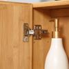 Bathroom Cabinet With Mirror Doors Multiple Interior Compartments Robust Housing Made Of Bamboo Wood 65.2 X 14 X 50 Cm