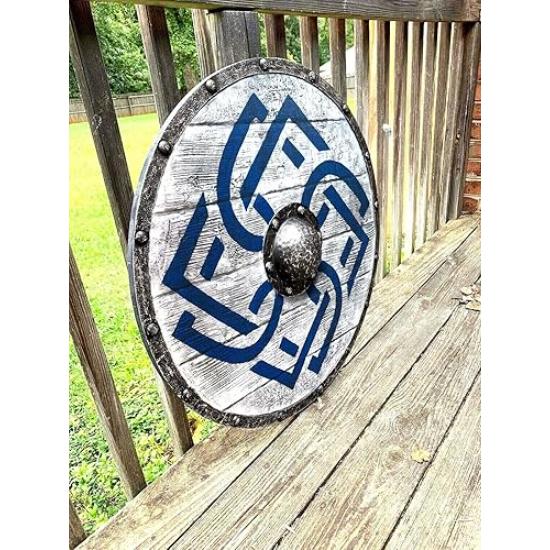 Shield Viking Medieval Wooden Round Authentic Battleworn Norse Battle Larp Armor