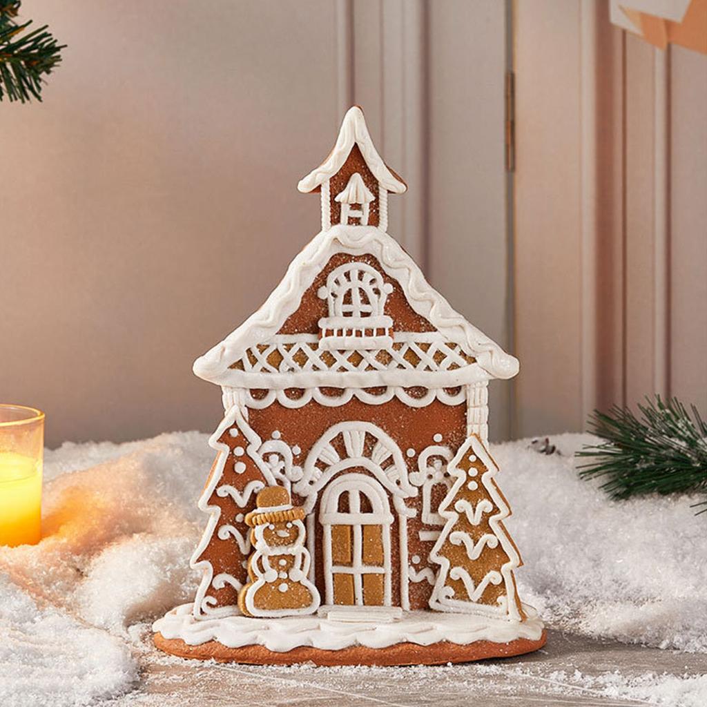 Creative New Christmas Decoration Items, Christmas Snow House Soft ClayChristmas House Decoration Pieces