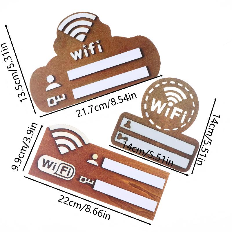 Wifi Password Sign Board Wooden 1pc Erasable Plate With Pen For Reception Counter Retail Shop