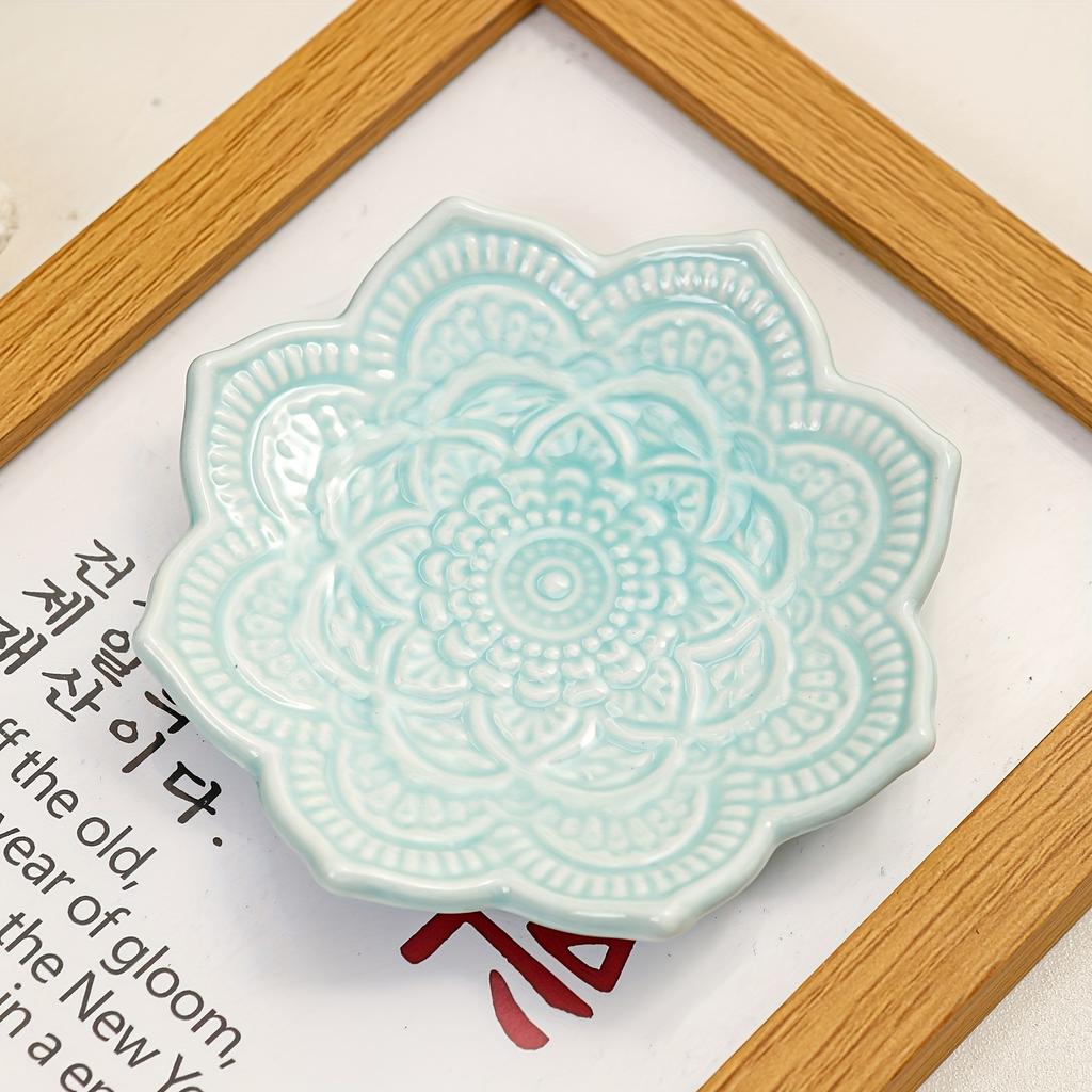 Delicate Floral Mandala Jewelry Tray | For Earrings, Necklaces, Bracelets, Home Decor, Holiday Gifts
