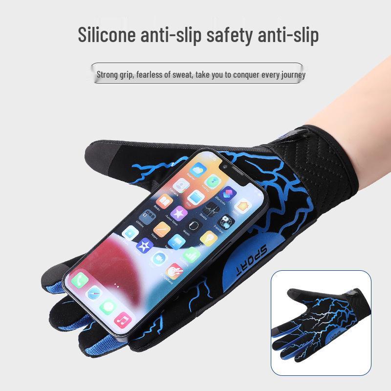 Full Finger Touchscreen Motorcycle Gloves - Fall Protection, Anti-slip, Wear-resistant, Breathable for Outdoor Sport Riding (Spring & Autumn)
