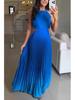 2025 European & American Gradient Sleeveless Backless Pleated Dress