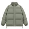 Unisex Oversized Puffer Jacket Winter Warm Cotton Coat Stand Collar Zipper Front Loose Fit