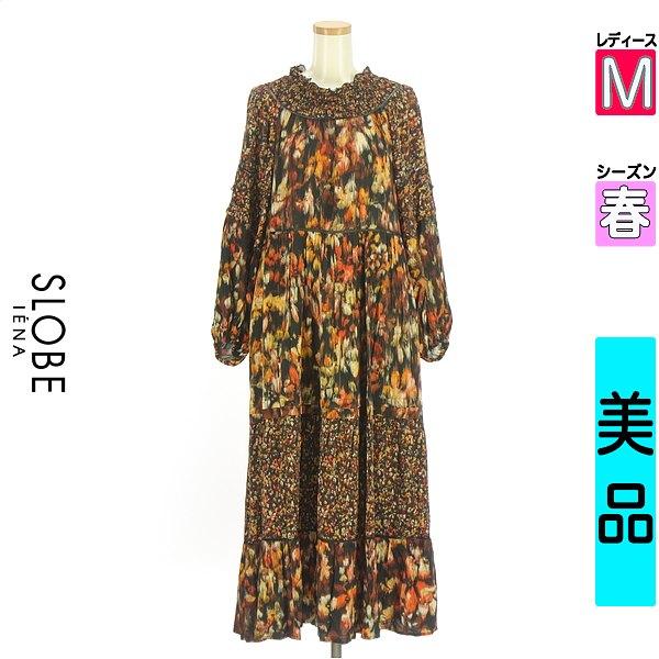SLOBE IENA Dress Tunic Women s Spring Long Sleeve Black M All-over Pattern Dress [Used] [Used Clothes] [Sale]