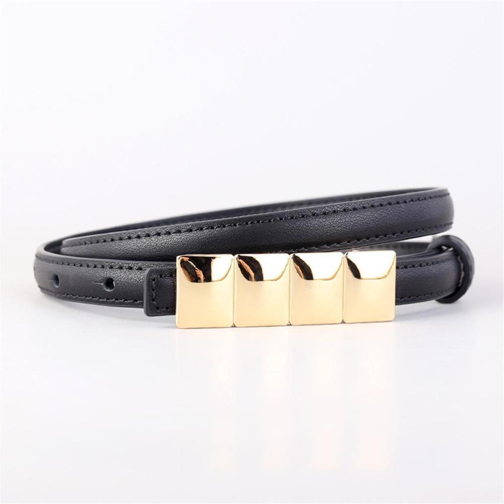 1.5cm Thin Genuine Leather Women Skinny Leather Belt Thin Waist Jeans Belt for Pants Fashion Metal in Pin Buckle Belt