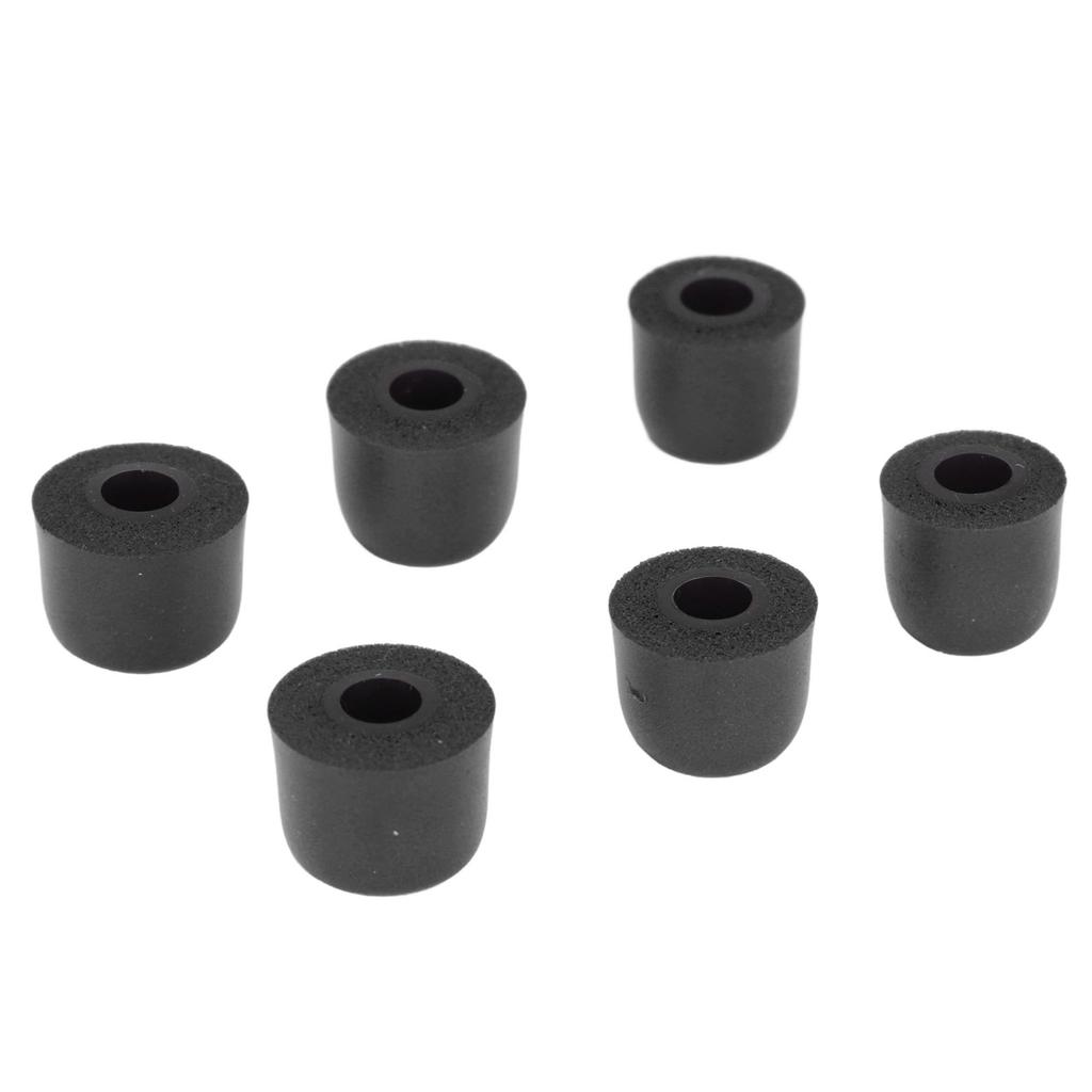6pcs Replacement Eartips Noise Reduction Memory Foam Earplugs for 4.3mm‑6.0 mm EarphonesBlack