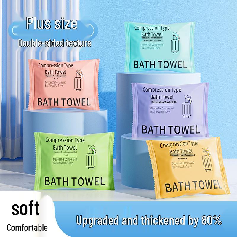 Individually Packaged Thickened Travel-Size Compressed Bath Towels