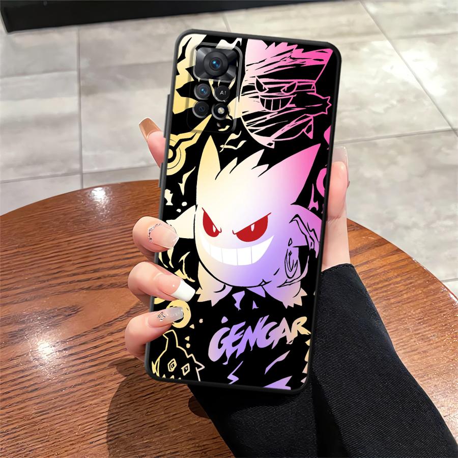 Cool Gengar Pokemon Case for Xiaomi Redmi Note 13 Pro Plus 9 12 Pro 7 8 11s 12s 11 14 10 10S 9S Funda Phone Cover