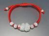 [Stone Town] Jadeite Handwoven Bracelet with Red String, Protective Trivet