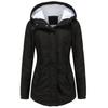 Parka da donna Giacca lunga calda taglia plus Giacca calda Inverno Giacca calda con cappuccio spessa