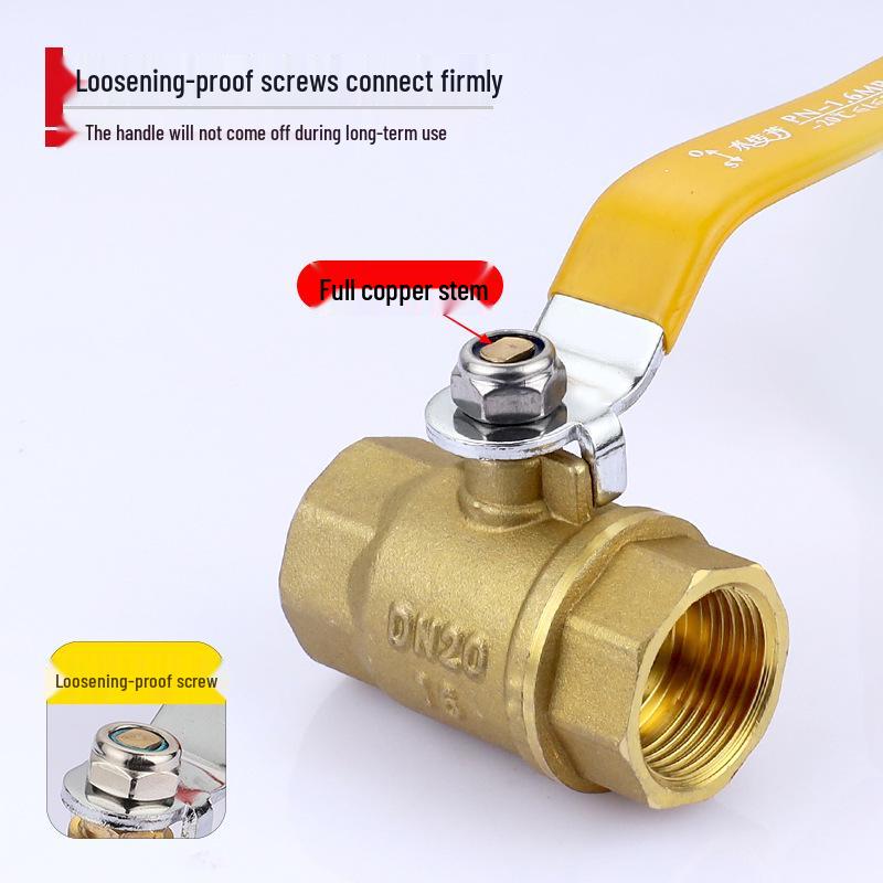 Verdicktes Vollkupfer-Kugelhahn für Gas, Hauptschalter, 1/2", 3/4", 1" Rohrleitungsarmaturen