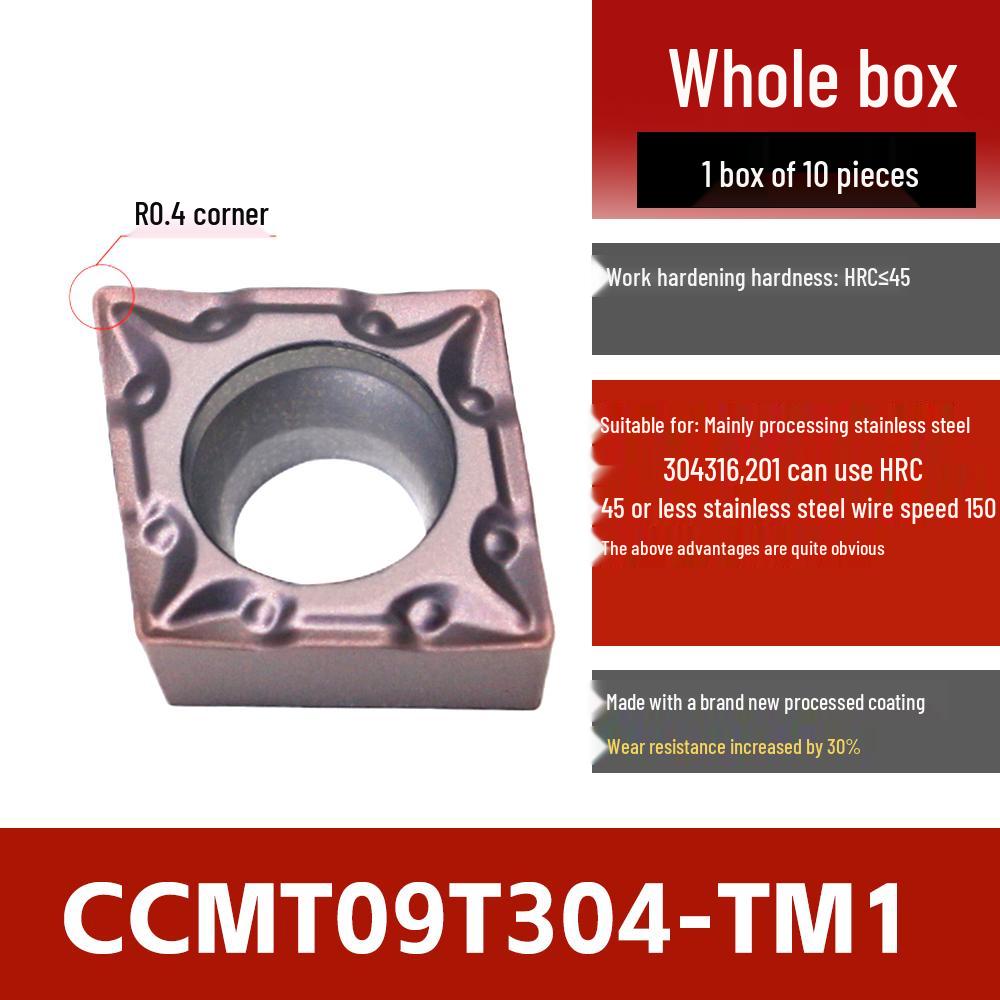 CNC Stainless Steel Lathe Inserts: Rhombic Boring CCMT DCMT TCMT for Outer Diameter & Inner Hole Turning