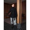 Corner buckle lazy silhouette wool coat women's double-sided