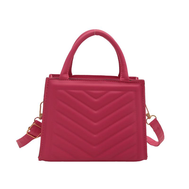 Elegant Pu Leather Small Square Handbag For Women With Trendy Urban Minimalist Style