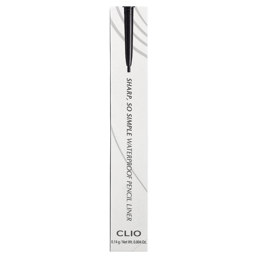 Clio Sharp, So Simple Waterproof Pencil Liner, 01 Black, 0.14g (0.004oz)