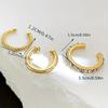 Korean Design Stainless Steel Clip Earrings No Piercing Gold Color Ear Bone Clips Simple Shiny Ear Cuffs for Women Jewelry