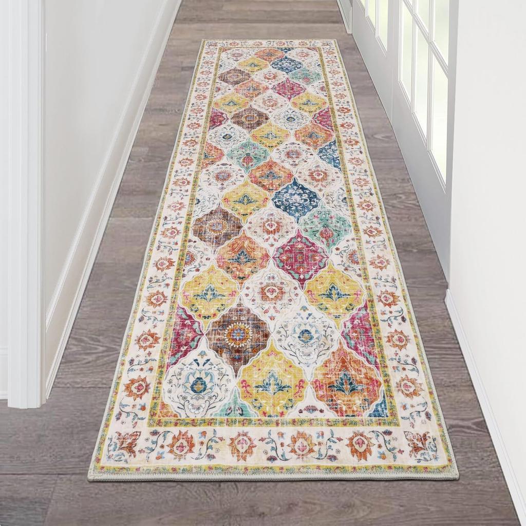 Persian Living Room Corridor Carpet Anti Slip and Wear-resistant Carpet Home Anti Dirty Bedroom Bedside Carpet