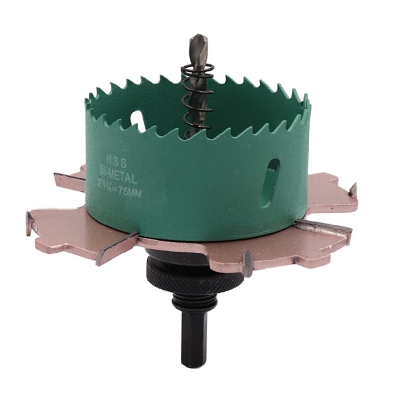 Hole Saw Cutter H.S.S Drill Bit Woodworking Hole Cutter with High Precision Cutting Teeth for Downlight Gypsum Board